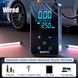 Car Tire Iator LCD Display Smart Air Compressor High Precision Electronic Iatable Pump 1800MAH For Motorbike Vehicle