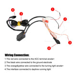 For Ford Fiesta Fog Light-Daytime Running Light 1 Pair 2 Color LED Daytime Running Lamp Left & Right 12V 70-90LM Waterproof Car