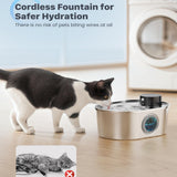 3.2L Recharge 5V USB Automatic Sensor Stainless Steel Cat Dog Water Fountain Multiple Pet Drinking Bowls