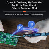 Intelligent Station Soldering Iron Two Power Supplying Mode 50-400 ℃ Temperature Regulation Dynamic Detection DC9-24V