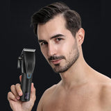 Resuxi LM-2027A Rechargeable Professional Barber Electric Wireless Clipper Hair Trimmer Set with Charging Base
