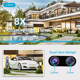 4K Dual Lens PTZ IP Wireless Wifi Human Detection 8MP Audio Security Video Surveillance Camera