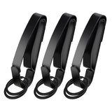Black Duty Keychain Belt Quick Release Key Clip, Stainless Steel Tactical Invisible Keyring With 6 Removable Keyrings