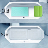 Non Slip BathTub Mat Suction Cup Bath Tub Pillow Long SPA Pillows Neck Cushion Hangable Bathroom Accessories