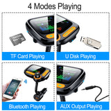 JINSERTA Car MP3 Music Player Bluetooth AUX Car Kit Wireless Handsfree Audio Receiver QC3.0 USB Fast Charger FM Transmitter