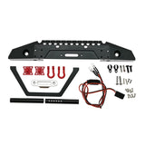 Metal Front Rear Bumper With LED Light For Axial SCX10 Traxxas TRX4 1/10 RC Crawler Car Cherokee Body Upgrades Parts Accessories
