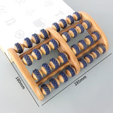 Massage Big Five-row Wooden Foot Massager Stimulating Acup oint Feet Plantar Fascitis Roller Reflexology