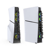 Organizer Ps5 Slim Vertical Console Stand with Quiet Cooler Fan Headphone Holder Gaming for Gamers