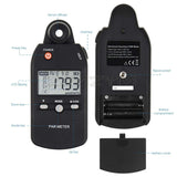 Handheld PAR Meter Advanced Quantum Sensor Measure Grow Light Intensity PPFD Tester for Indoor and Outdoor Plant