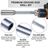 Driver Driving Rods Great for All SDS MAX Hammers and Hammer Drills(3/4 Inch Ground Rod Driver)