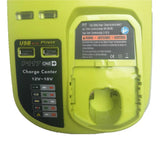 For Ryobi 12V-18V NI-CD NI-MH Li-ion Replacement with USB Ports Power Tools Fast Charging Battery Charger P117