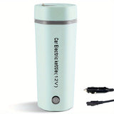 1pc 12V Car Electric Travel Kettle, 12V Car Portable Electric Tea Coffee Kettle, Water Heater Auto Shut-Off, Stainless Steel 304 Liner,