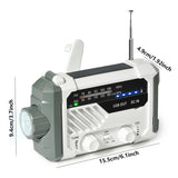 Portable Radio LED Flashlight Phone Charger Emergency Equipment Green