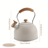 1pc, 2.5L Stainless Steel Whistling Tea Kettle - Boil Water Quickly and Easily - Perfect for Tea Lovers and Home Cooks