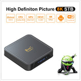 TV98 PRO ATV Android 14 Smart TV Ultra HD 8K Allwinner H313 2GB 16GB Dual Band 5GWiFi BT Voice Remote Control Set Top Box