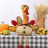 Ornaments For Fall Cute Long Fabric Turkeys with Telescng Legs Doll Personalized Holiday Party Decor