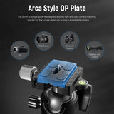 Metal Mini Ballhead H-35A Low Profile Camera Tripod Ball Head for Arca 1/4 Quick Release Plate for Tripod Monopod DSLR Camera
