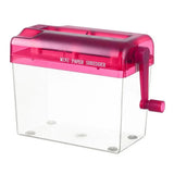 Hand-operated Portable Handheld Paper Shredder Capacity Visibility Anti-slip Grip Ideal for Home