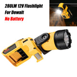 280LM Flashlight for 10.8V 12V Li-ion Battery Portable LED Light Work with 360 Degree Pivoting Head Handheld Spotlight