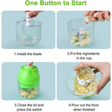 New Wireless Electric Garlic Chopper Processor Vegetable Baby Food Maker for Blending Mincing Meal Preparation