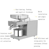 110V/220V Automatic Commercial Rapeseed Peanut 610W STB-508 Hot And Cold Small Stainless Steel Oil Press