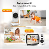 Wireless Baby Camera Monitor - 3.2 Inch TFT LCD Screen, Two-Way Talk, Room Temperature Detection