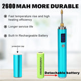 BS45 Portable Soldering Iron 16-20W Adjustable Voltage 320-450℃ USB Charging 2600mAh Battery Quick Heat Up High Temp Resistance
