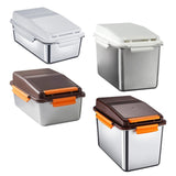 Pet Food Container - Household Stainless Steel Airtight Bucket for Rice, Grain & Cereal