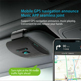 Bluetooth Speaker Handsfree Car Kit Sun Visor Clip Wireless Audio Receiver Speakerphone Loud Music Player manos libres coche