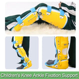 Children's Knee Fixation Support-Adjustable Ankle Joint Support-Suitable for Leg Fracture Sprain Rehabilitation Correction