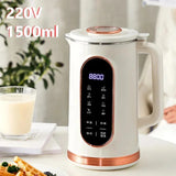 220V 1500ml Soybean Milk Electric Juicer Blender Mixer Wall Breaking 10-leaf Blade Breakfast hine