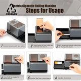 HK-3+ Automatic Electric Cigarette Rolg hine for 6.5/8mm Slim Tube Tobacco Roller Injector Maker DIY Smoking Accessories