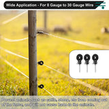 40Pcs Electric Screw,Electric Fence Ring Insulator Tape Screw Wood Post Insulators Screw-In,Screw