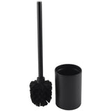 For Thorough and Easy Cleaning in Black Toilet Brush with Plastic Bristles