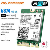 5374Mbps Intel AX210 Wifi 6E M.2 NGFF Wireless Adaptador Bluetooth 5.2 AX210NGW Network Card 2.4/5G/6Ghz 802.11AX WiFi Adapter
