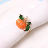 12Pcs Halloween Thanksgiving Pumpkin Napkin Ring Model Room Set Table Napkin Button Harvest Theme Napkin Ring