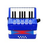 Kids Children 17-Key 8 Bass Mini Small Accordion Educational Musical Instrument for Beginner Birthday New Years Gift