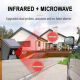 4-Way Induction Area Doorbell -- Solar Transmitter + Door Bell Receiver 100V-240V Wide Voltage Home Driveway Alarm Infrared
