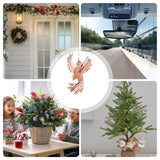 Wood Pendant With Rope Phoenix Silhouette Signs For Christmas Tree Bird Shape Cutouts Pendants