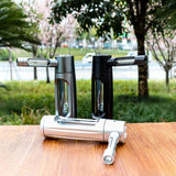 Portable Herb Pipes Smoking Grass Hookah Set Aluminium Alloy 155mm Dry Burning Tobacco Pipe for Accessories