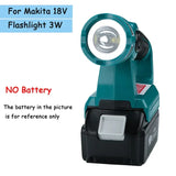 3W/12W Emergency LED Work Light Flashlights Electric Torch Outdoor Portable Lamp for 14.4V-20V Li-ion Battery