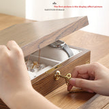 Wooden Flip Organizer Box Jewelry Gift Display Case Watch Earrings Ring Holder Jewellery Storage