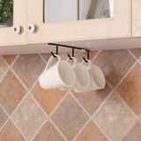 Holder, Set Of 2 Coffee Holder Under Cabinet, 304 Stainless Steel Mug Rack With 6 Hanging Hooks