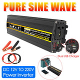 High-Power Pure Sine Wave Voltage Converter - DC 12V to 220V for Car and Home. Peak Powers: 8000W, 6000W, 4000W, 3000W. Solar Inverter
