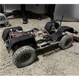 Black Plastic Front and Rear Mud Flaps for 1/10 RC Crawler Car Axial SCX10 II 90046 90047 Upgrade Parts