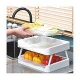 Prepare Dishes Rack Home Table Hot Pot Vegetables Fruit Display Shelf Kitchen Storage Collapsible Dish Holder M