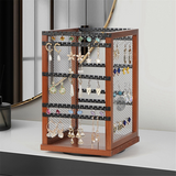Organizer Earring Stand 360 Rotating Necklace Earrings Storage Rack Jewelry Tower Bracelet Holder