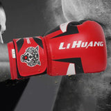 Bo Men Women Kids PU Leather for MMA Kickbo Karate Muay Thai Martial Arts Punching Gloves Training Equipment