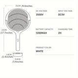 1 electric 90 degree rotating head swatter, rechargeable light fly swatter