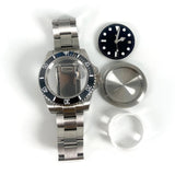 40mm Accessories SUB Stainless Steel Watch Case Sapphire Glass Ceramic Ring +Watch Band Set for 8215 2813 Movement